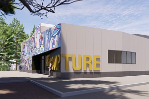 Rendering of the new art building
