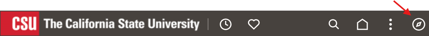 CHRS CSU Menu Bar with Focus on Navigation Icon