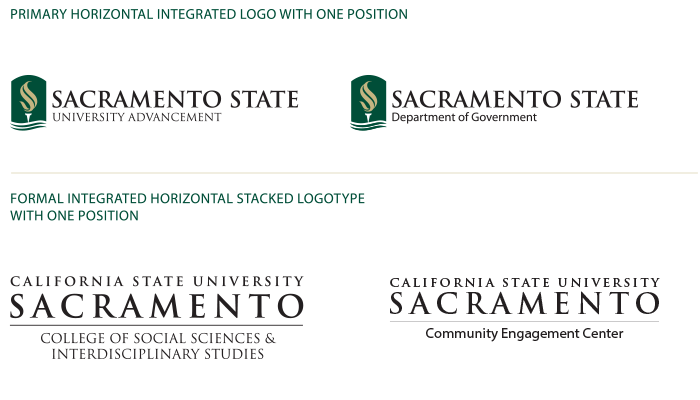 One Position Integrated Logos