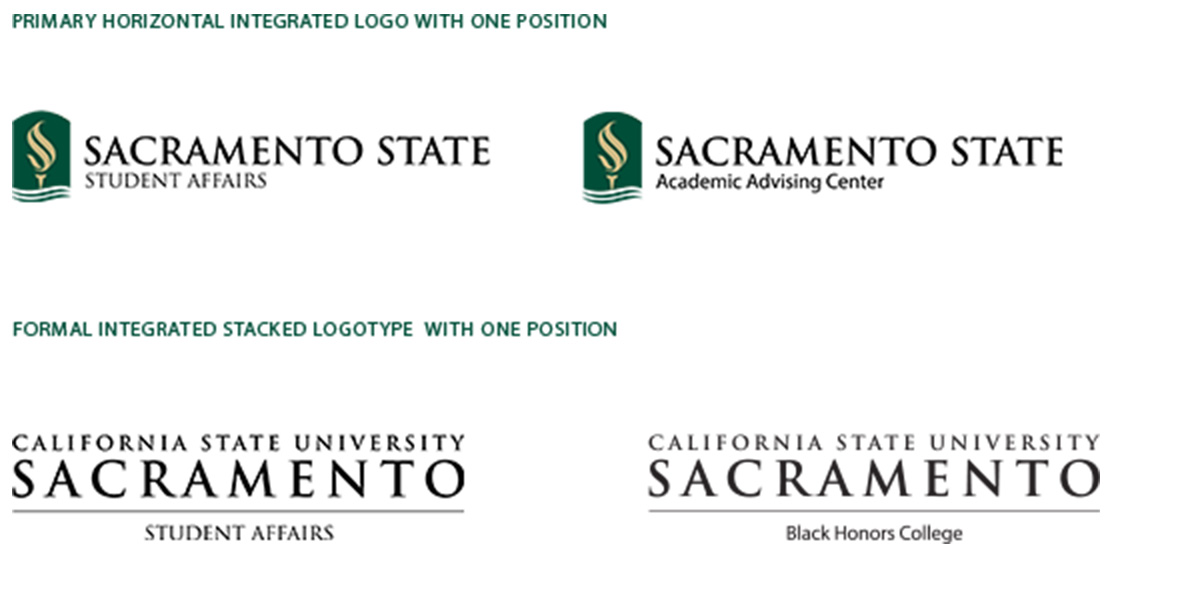 One Position Integrated Logos