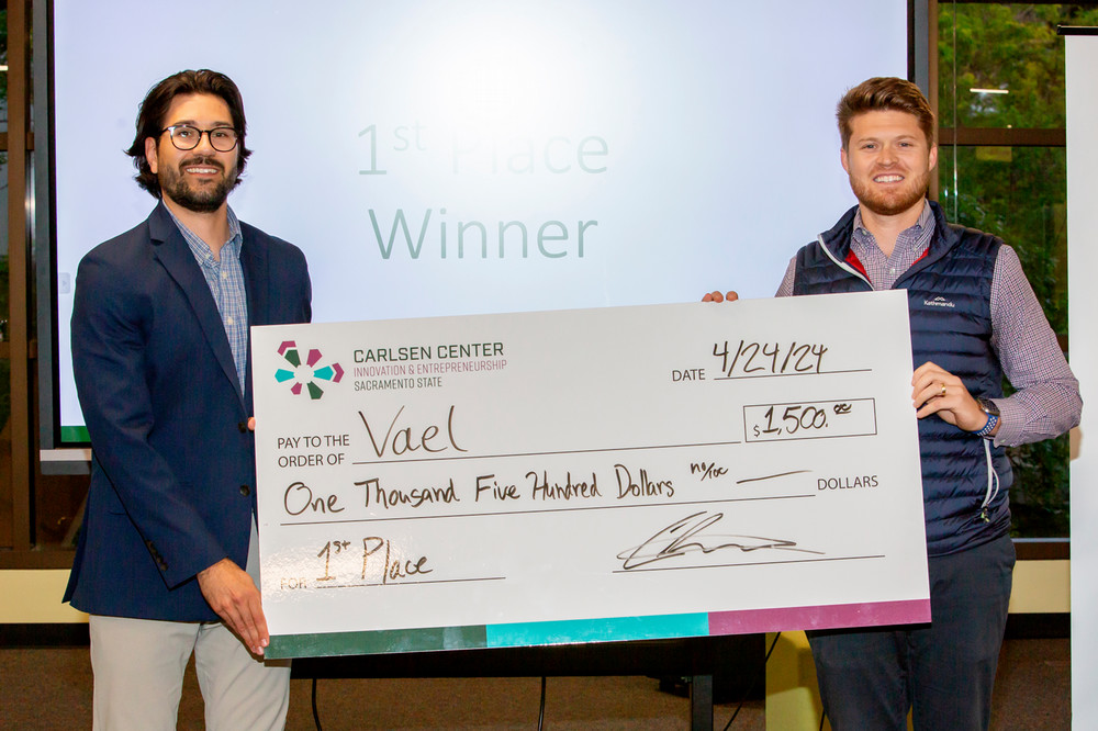 1st Place Winner: Garrett Gillette, founder of Vael