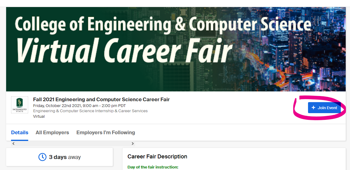 ECS Virtual Career Fair Information For Students Sacramento State