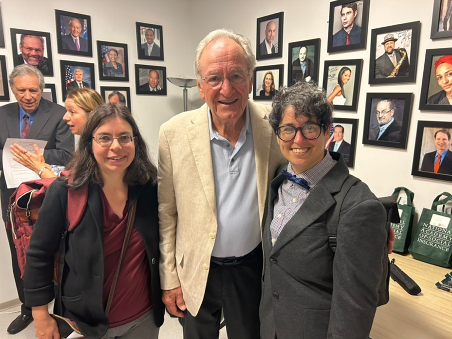 Pictured L-R: Nev Jones, (Ret.) Sen Tom Harkin, Katie Savin