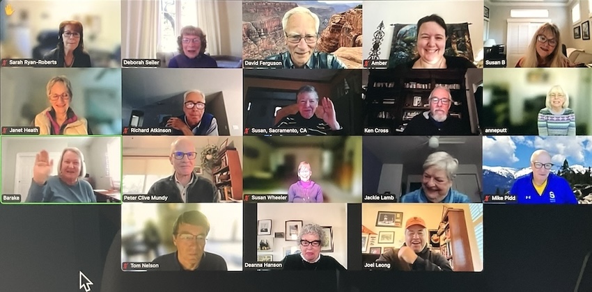 Screenshot of January 2025 Board Zoom Meeting 