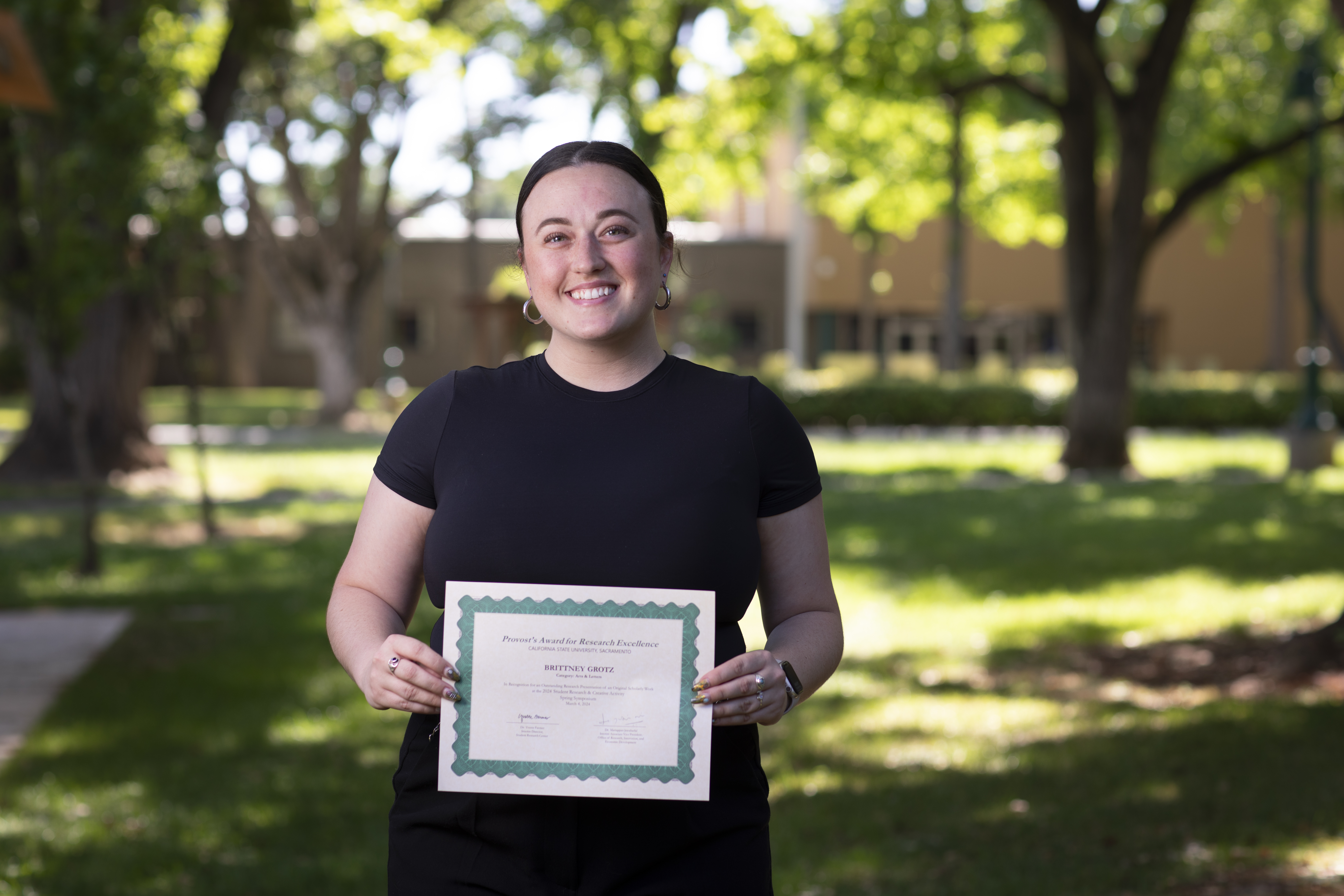 Brittney Grotz Sac State's 2024 CSU-wide Student Research Competition Winner