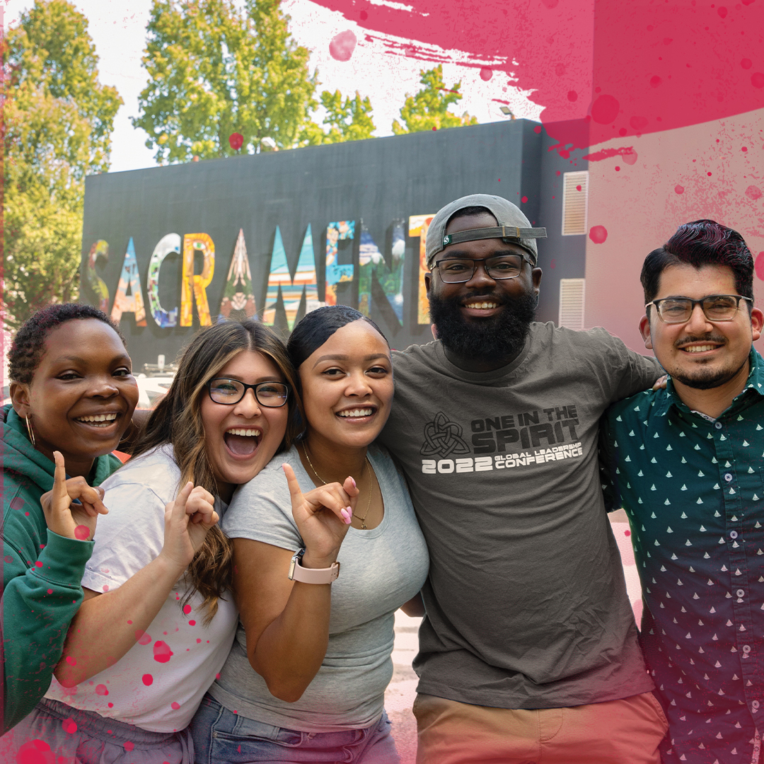 Group of diverse students smiling