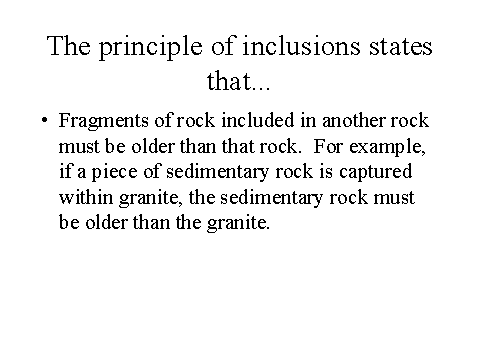 principle of inclusion geology