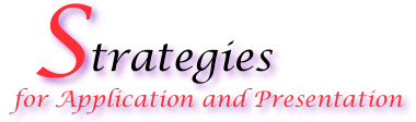 Strategies for Application and Presentation Title