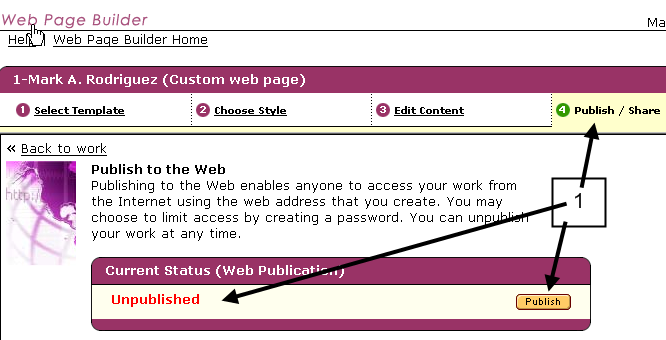 Steps To Publish Web Pages To The Web