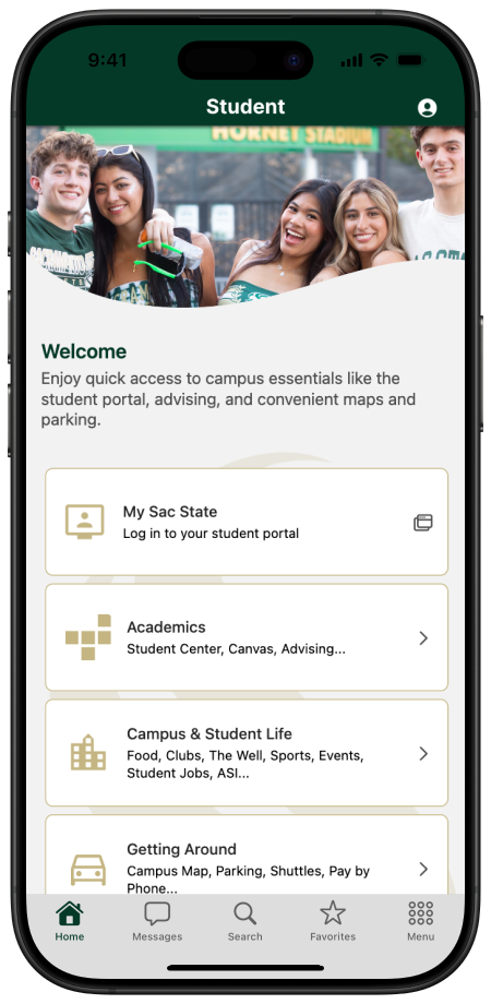 Sacramento State App Screenshot