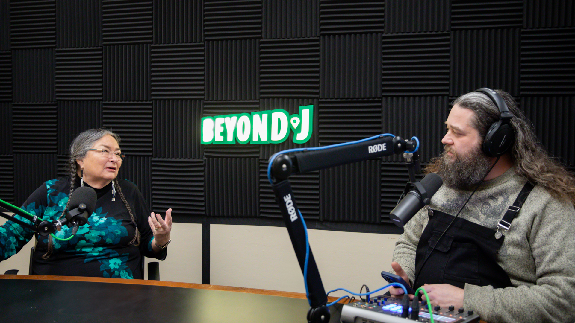 Annette Reed and Phillip Altstatt inside the Beyond J recording studio