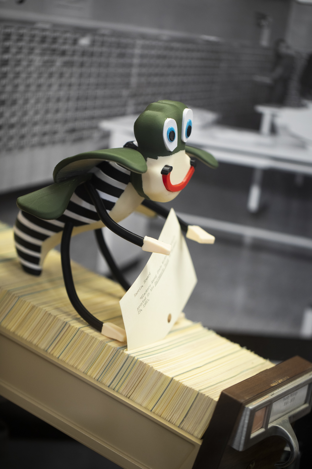 A 3D printed Herky model.