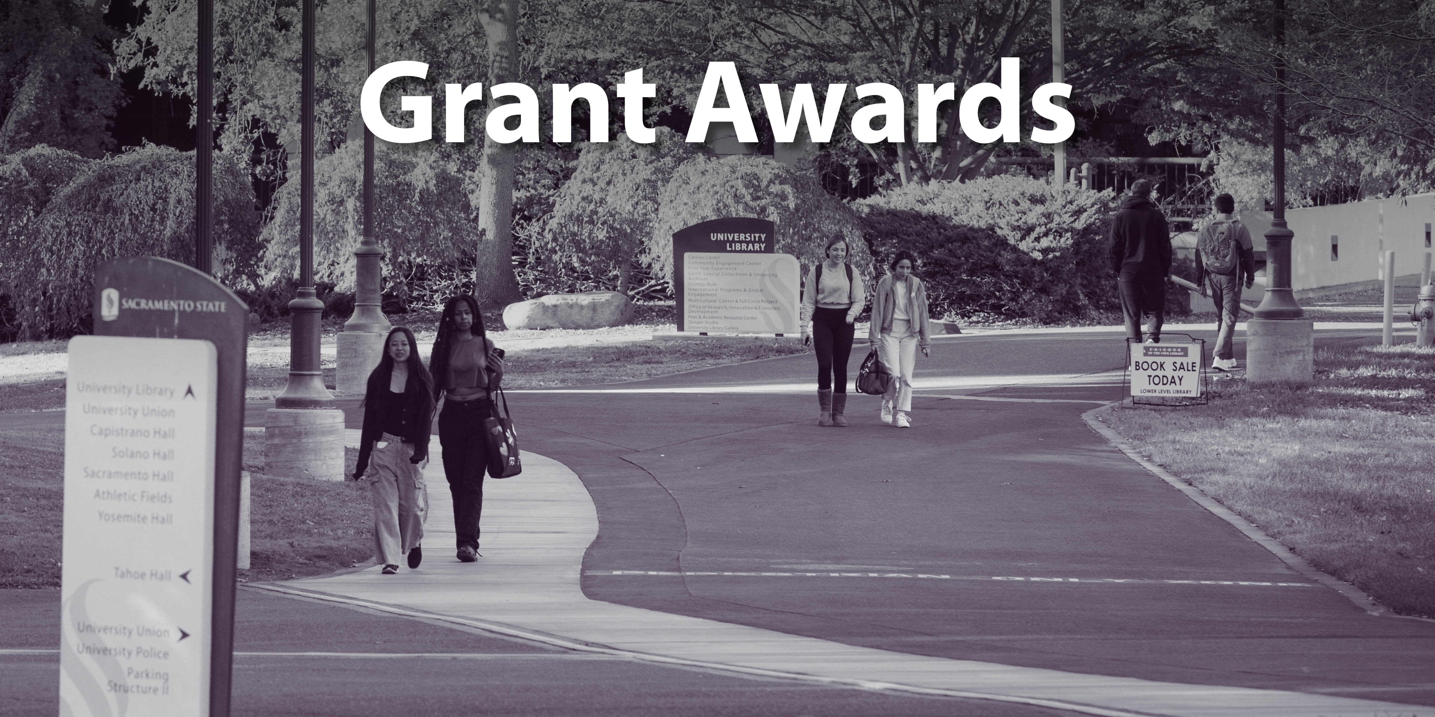 Photo illustration of grant awards. 